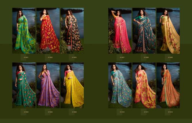 Sanskar Amber New Exclusive Wear Designer Brasso Saree Collection
